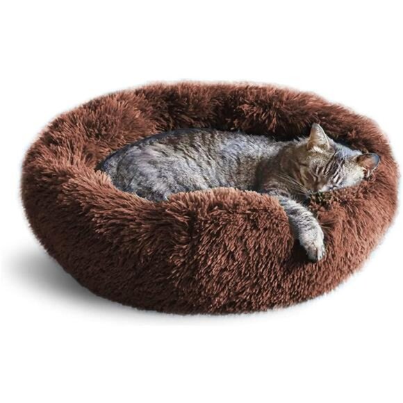 Whiskers & Friends Cat Bed, Cat Beds for Indoor Cats Washable, Orthopedic Soft - Picture 1 of 7